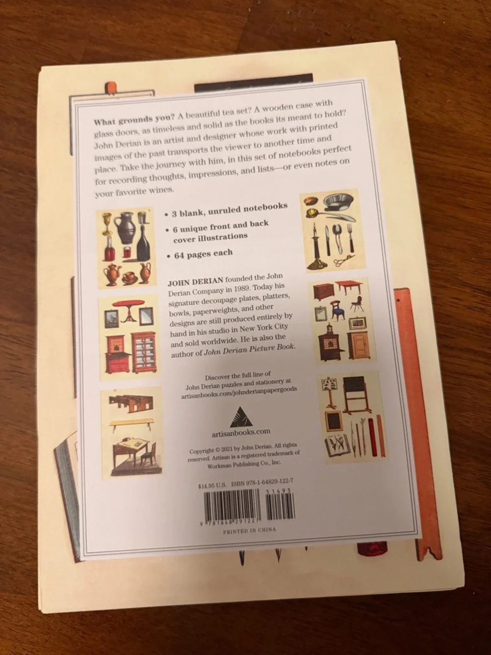 John Derian Object Lessons Notebook - 3 Count Set - Picture 2 of 2